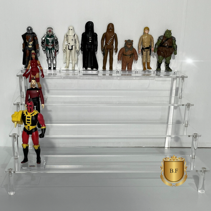 Customisable 4 Step Acrylic Display Riser (IKEA DETOLF) - Designed for Loose Action Figures